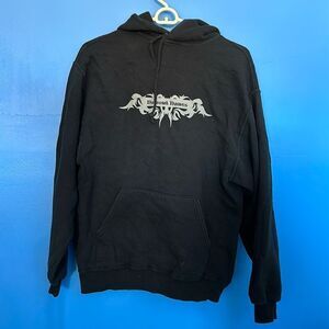 Dumont Dunes Black Pullover Hoodie Size Large Men's Graphic Sweatshirt